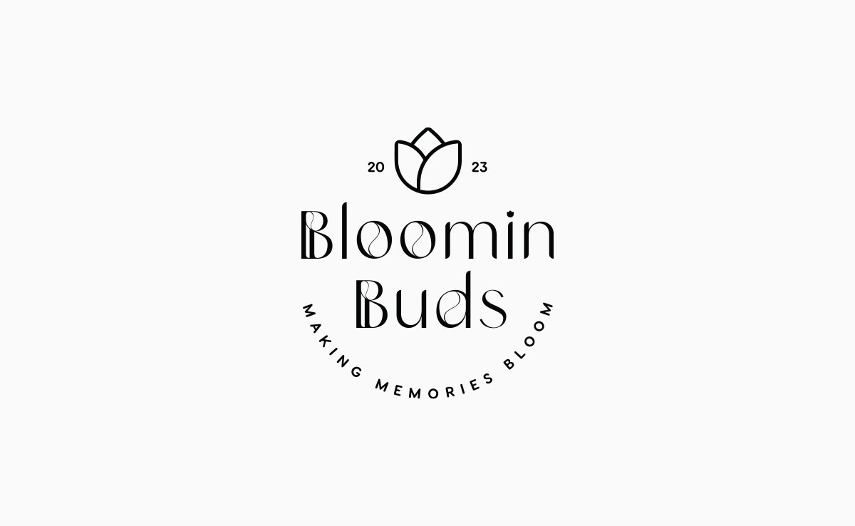 Bloomin Buds black and white logo