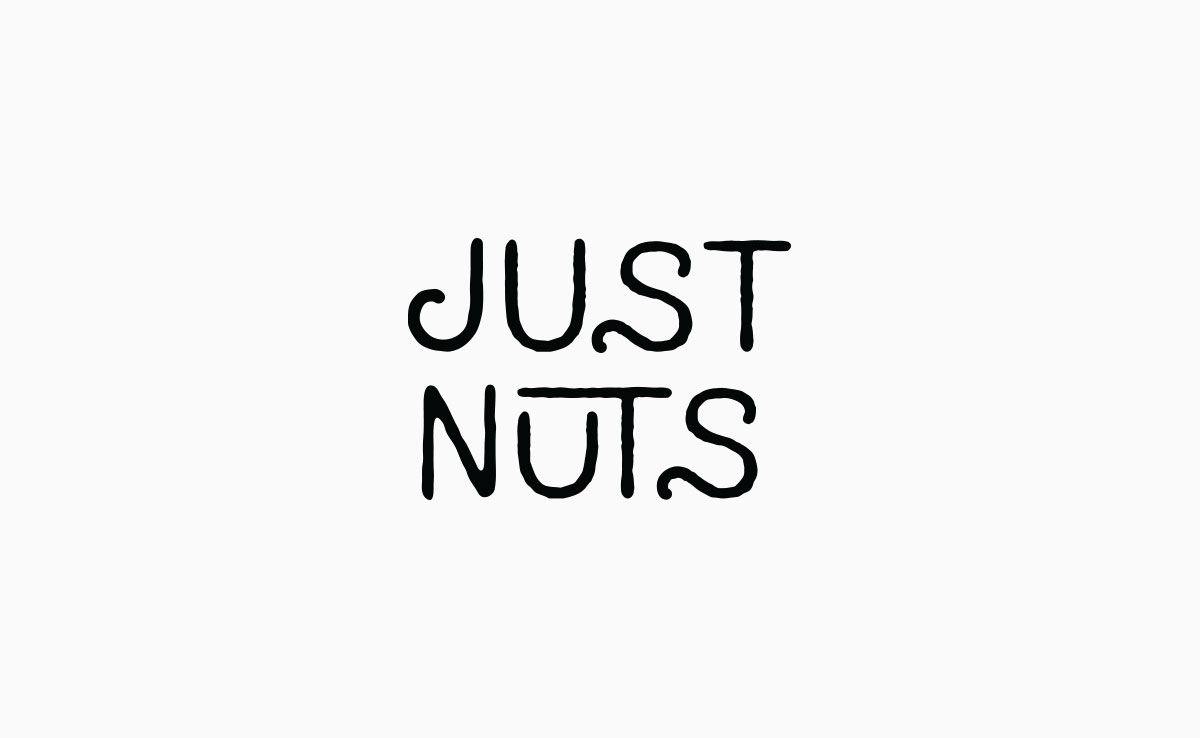 Just Nuts black and white logo