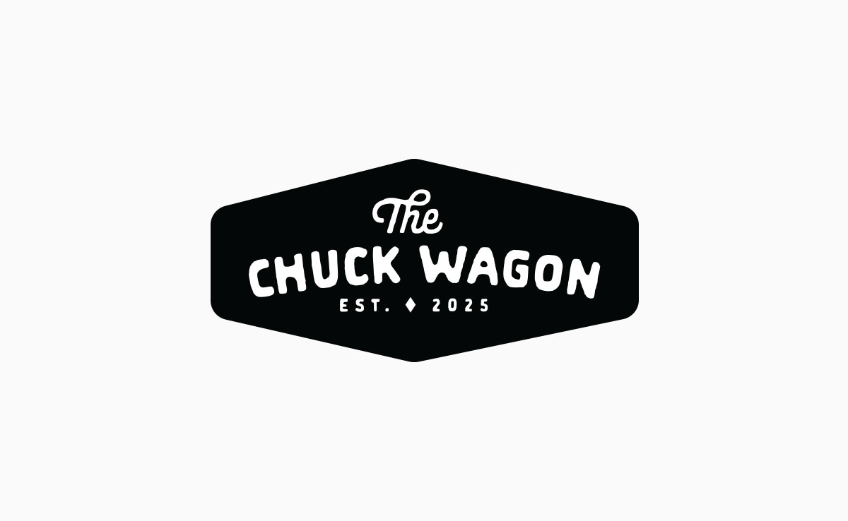 The Chuck Wagon black and white logo