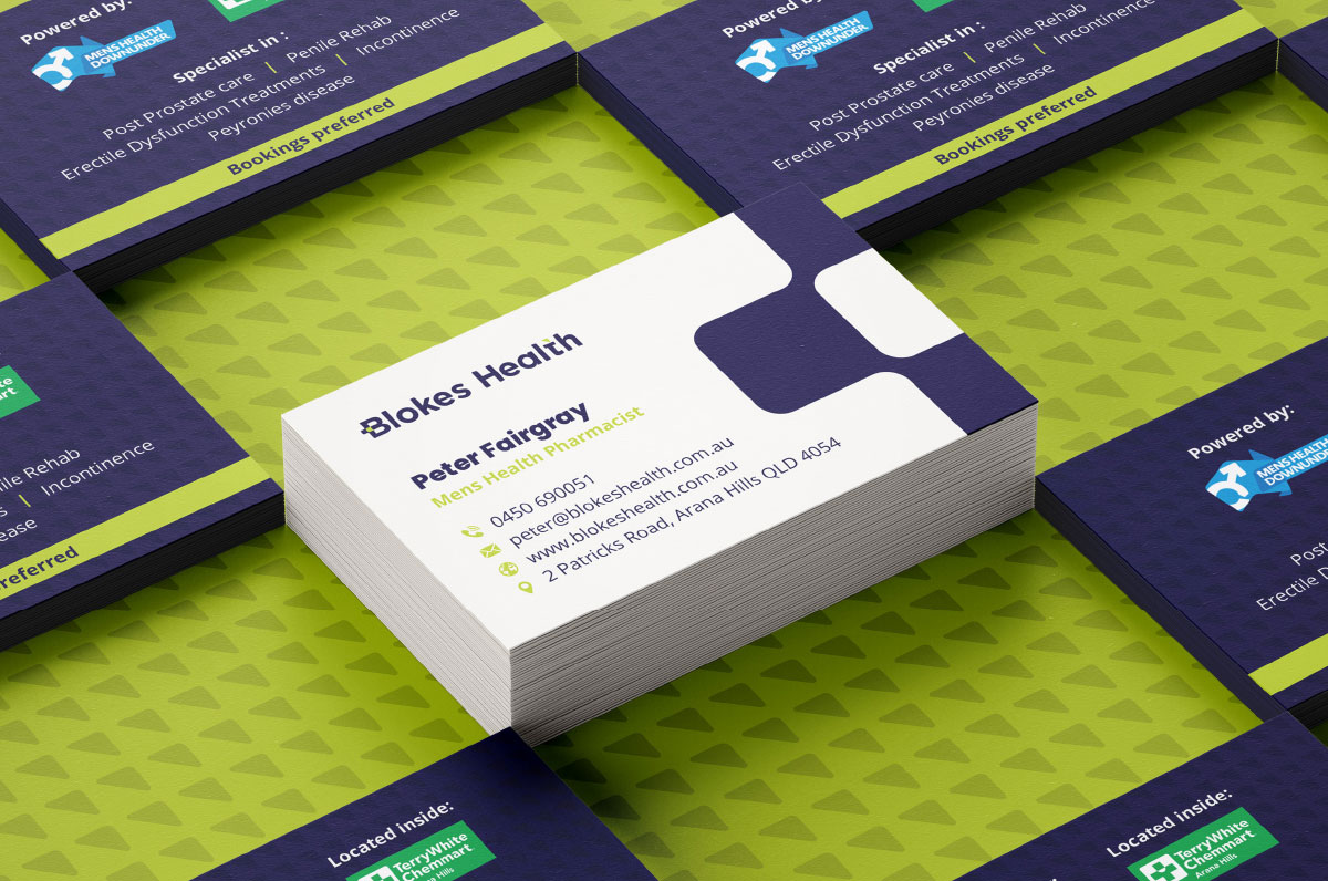 Blokes Health business card